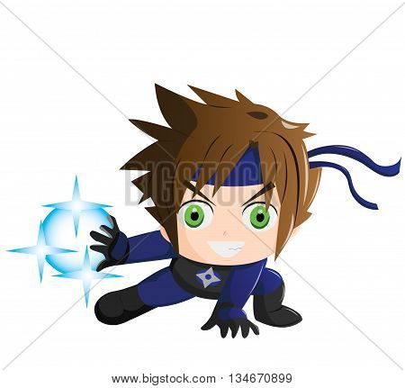 Illustration 2D Enfant Super Héros : NinjaMan