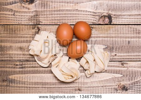 Three Eggs And Tagliatelle