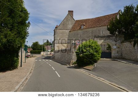 Moussy France - august 1 2015 : the picturesque village in summer