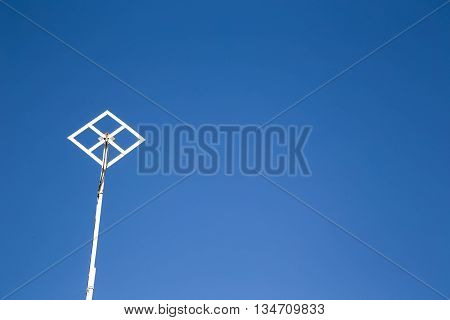 TV antenna on roof (blue sky backround)