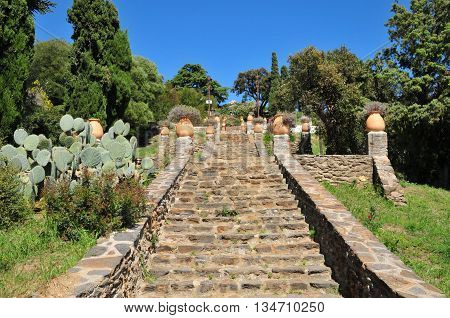 Rayol Canadel sur Mer France - april 18 2016 : public garden in spring