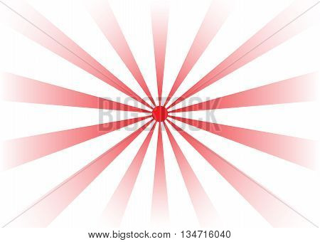 Red Background with Sunshine - Isolated Vector Illustration