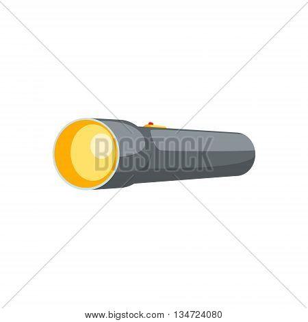 Black Flash Light Flat Simplified Colorful Vector Illustration Isolated On White Background