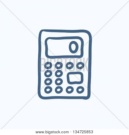 Calculator  vector sketch icon isolated on background. Hand drawn Calculator  icon. Calculator  sketch icon for infographic, website or app.