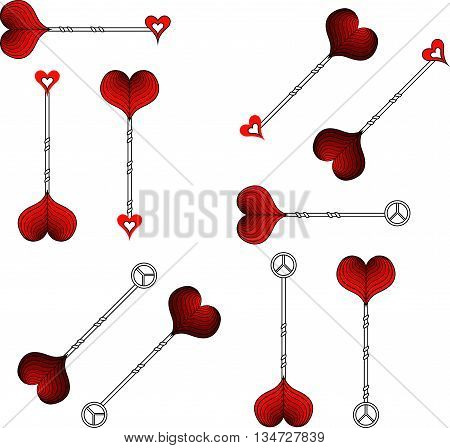Decorative arrows. arrows. Boho arrows. Fighting arrows. Vector arrows. Design arrows. Art arrows. Flat arrows. Graphic arrows. Set of arrows.