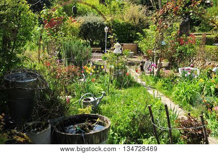 Verneuil sur Seine France - May 2 2016 : the allotment garden in spring