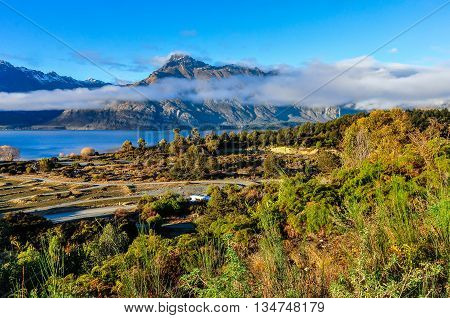 Low Clouds In The Mountains In Glenorchy, New Zealand