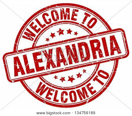 welcome to Alexandria stamp. welcome to Alexandria.
