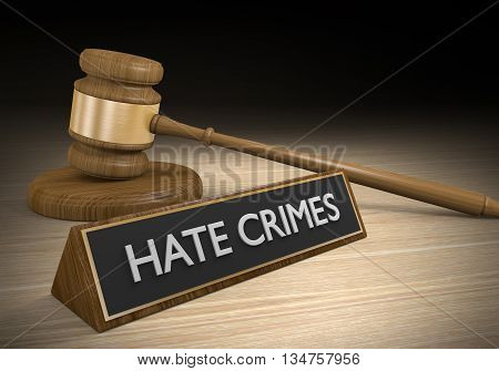 Laws against hate crimes and intolerance, 3D rendering