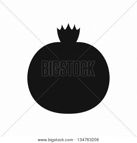Ripe pomegranate icon in simple style isolated on white background