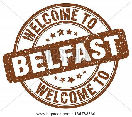 welcome to Belfast stamp. welcome to Belfast.