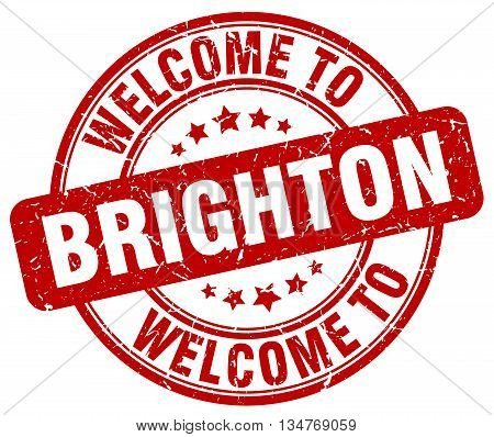 welcome to Brighton stamp. welcome to Brighton.