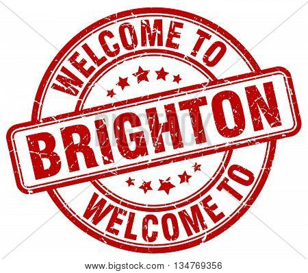 welcome to Brighton stamp. welcome to Brighton.