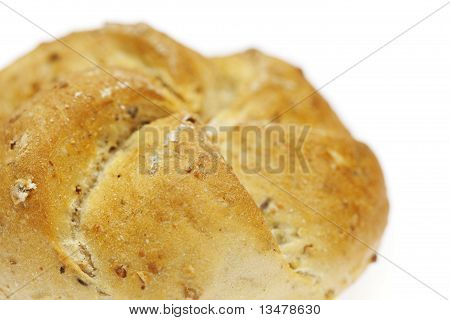 Bun With Beans Isolated On White