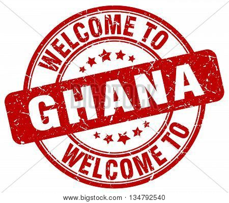 welcome to Ghana stamp. welcome to Ghana.