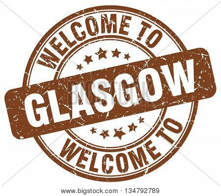 welcome to Glasgow stamp. welcome to Glasgow.