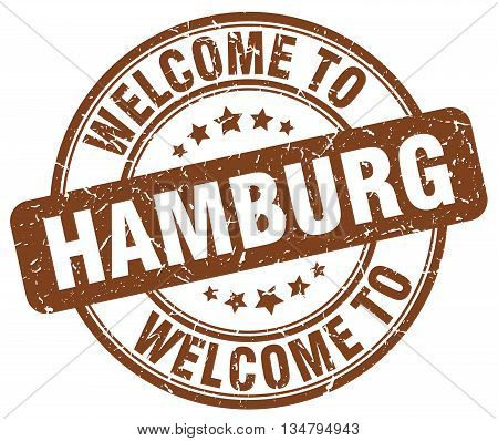 welcome to Hamburg stamp. welcome to Hamburg.