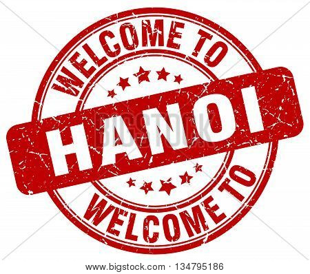 welcome to Hanoi stamp. welcome to Hanoi.