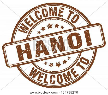 welcome to Hanoi stamp. welcome to Hanoi.