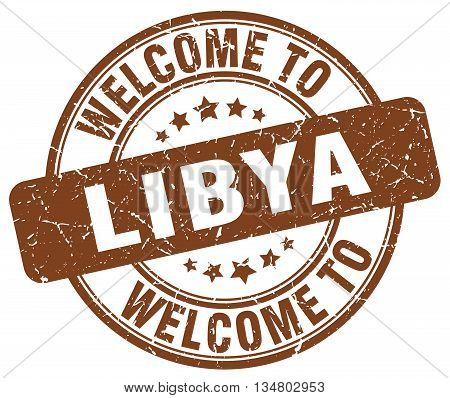 welcome to Libya stamp. welcome to Libya.