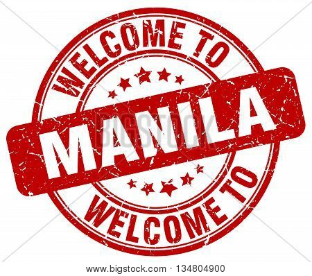 welcome to Manila stamp. welcome to Manila.