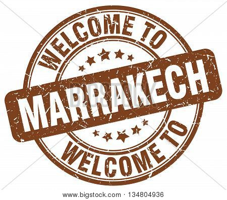welcome to Marrakech stamp. welcome to Marrakech.