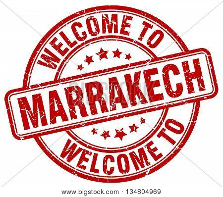 welcome to Marrakech stamp. welcome to Marrakech.