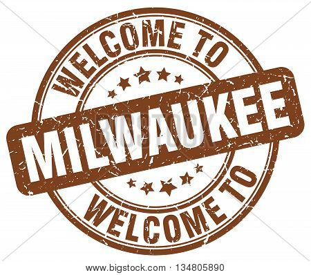 welcome to Milwaukee stamp. welcome to Milwaukee.