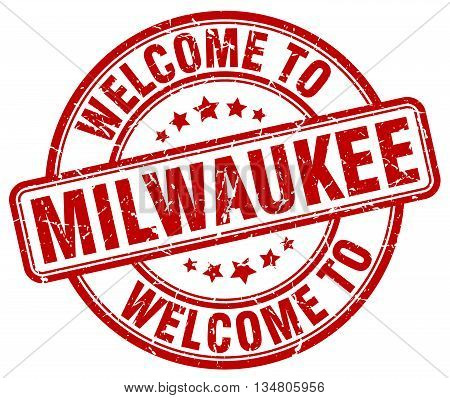welcome to Milwaukee stamp. welcome to Milwaukee.
