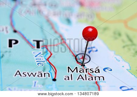 Marsa al Alam pinned on a map of Egypt