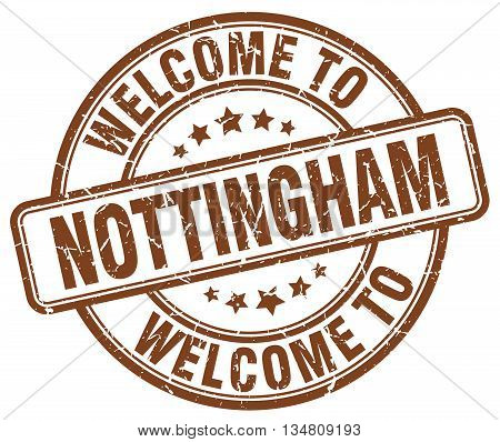 welcome to Nottingham stamp. welcome to Nottingham.