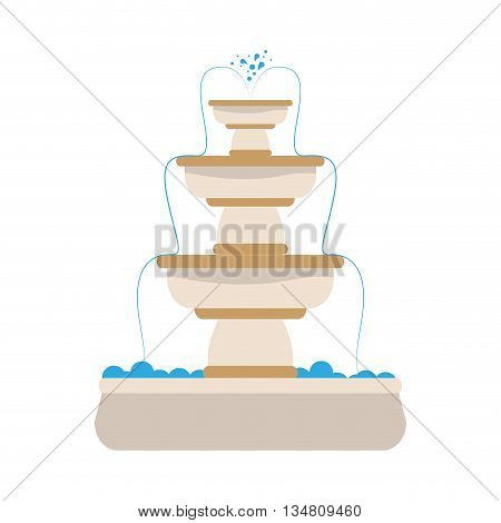 Green area concept represented by fount for playground icon over flat and isolated design
