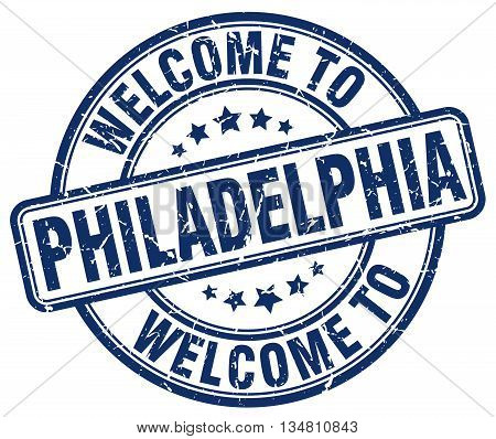 welcome to Philadelphia stamp. welcome to Philadelphia.