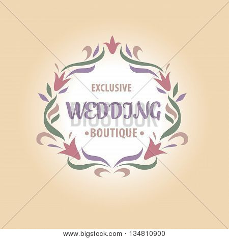 Vector Logo With A Vignette Of Flowers.