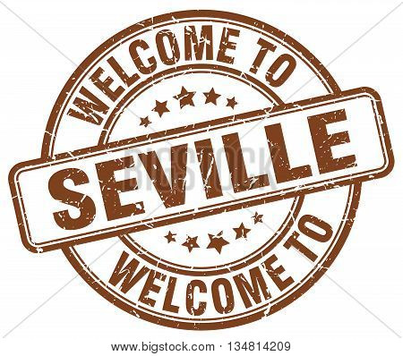 welcome to Seville stamp. welcome to Seville.