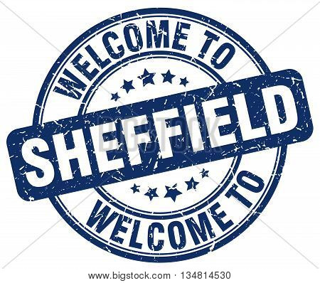 welcome to Sheffield stamp. welcome to Sheffield.