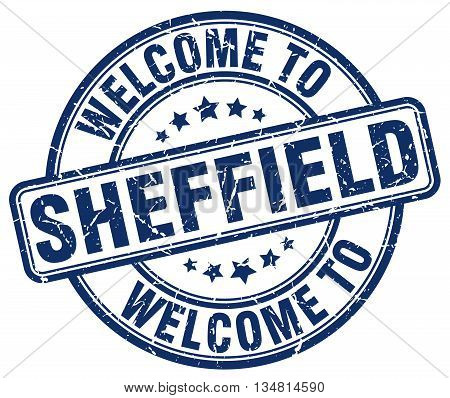 welcome to Sheffield stamp. welcome to Sheffield.