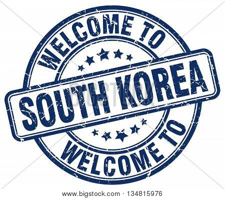 welcome to South Korea stamp. welcome to South Korea.