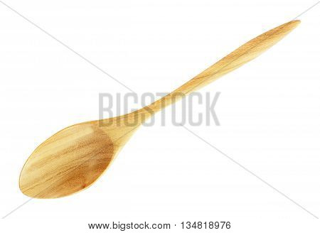 The wooden spoon Isolated on white background