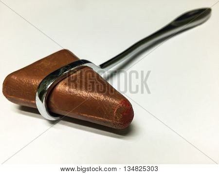 Focus old brown hammer jerk in hospital