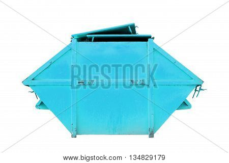 Industrial Waste Bin (dumpster) for municipal waste or industrial waste isolated on white backgroundwith clipping path
