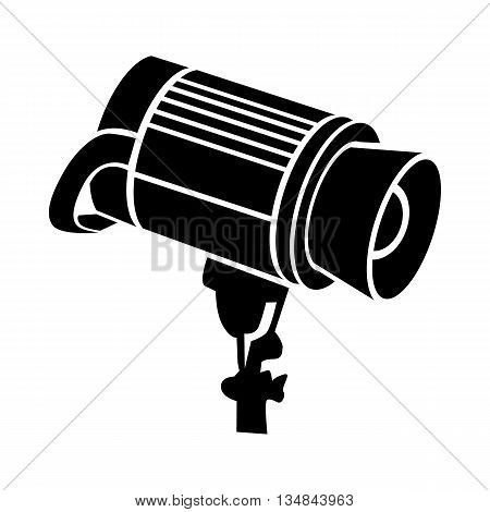Professional studio flash icon in simple style on a white background