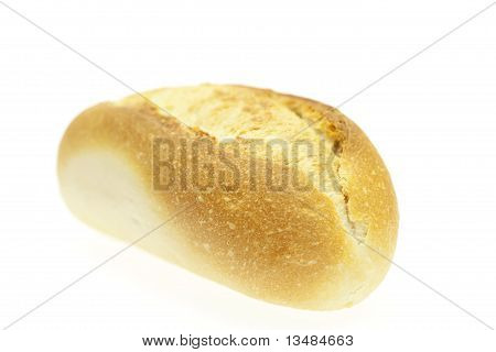 Bun With Beans Isolated On White