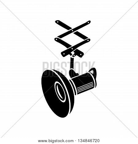 Hanging professional flashlight icon in simple style on a white background