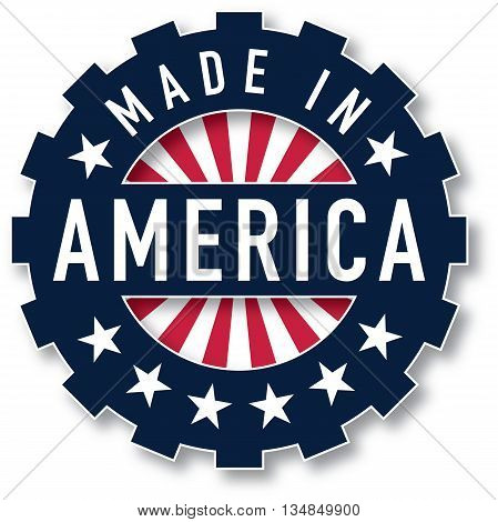 Made in America vector. Pantone colors were used.