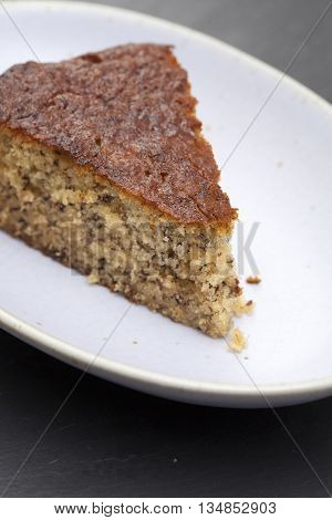 Banana Cake On Slate Surface