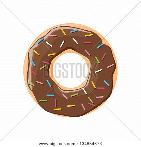 Poster design with colorful glossy tasty donuts vector illustration