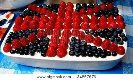 Abstract Union Jack Food Scene London England