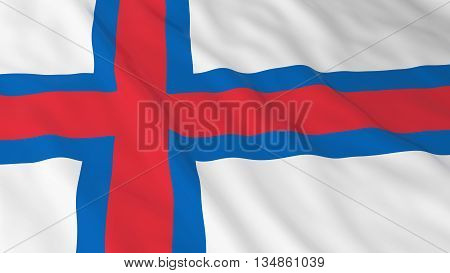 Faroese Flag Hd Background - Flag Of The Faroe Islands 3D Illustration