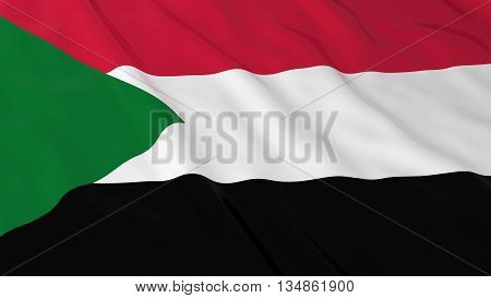 Sudanese Flag Hd Background - Flag Of Sudan 3D Illustration